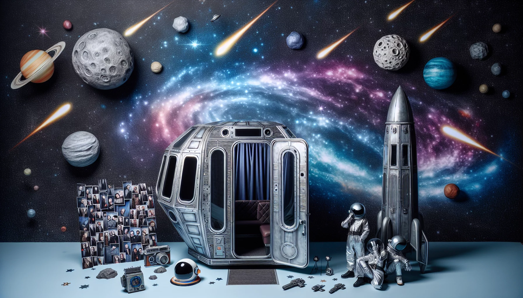 Aventure dans l'Espace : Thèmes Galactiques pour Photobooth