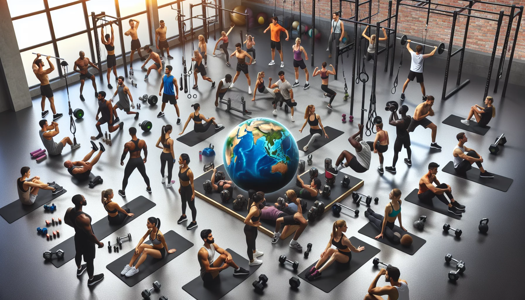 Circuit training global, un enchaînement d'ateliers sportifs ciblant tous les groupes musculaires pour une condition physique optimale.