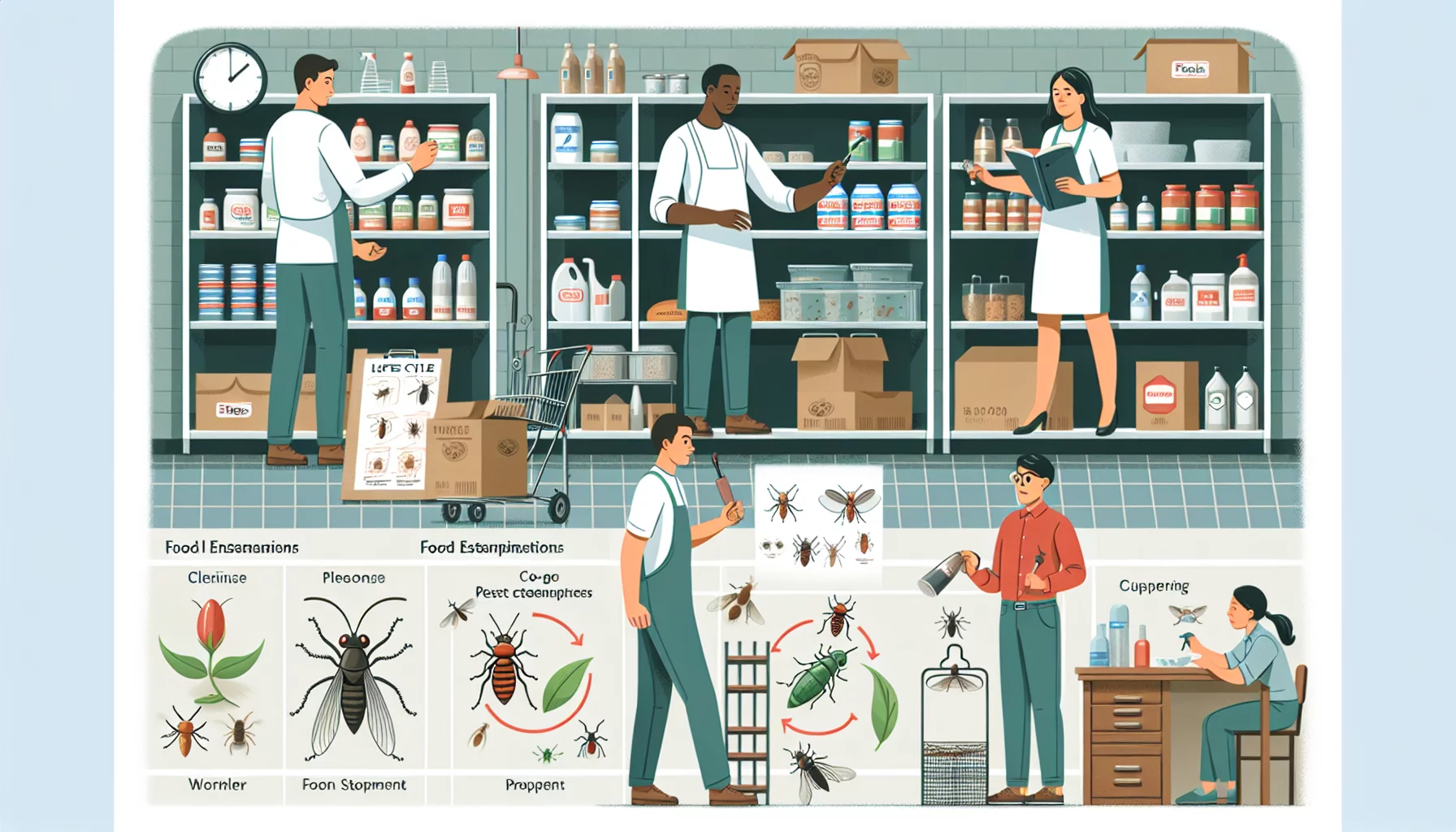 Comment gérer les infestations d'insectes dans les établissements alimentaires.