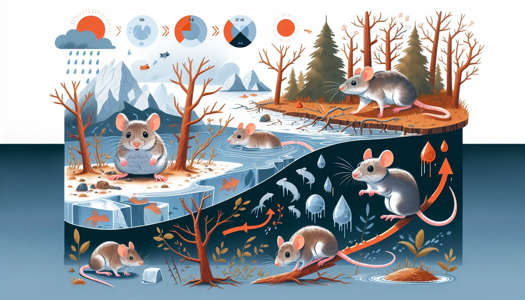 Comment les changements climatiques affectent-ils les comportements des souris ?