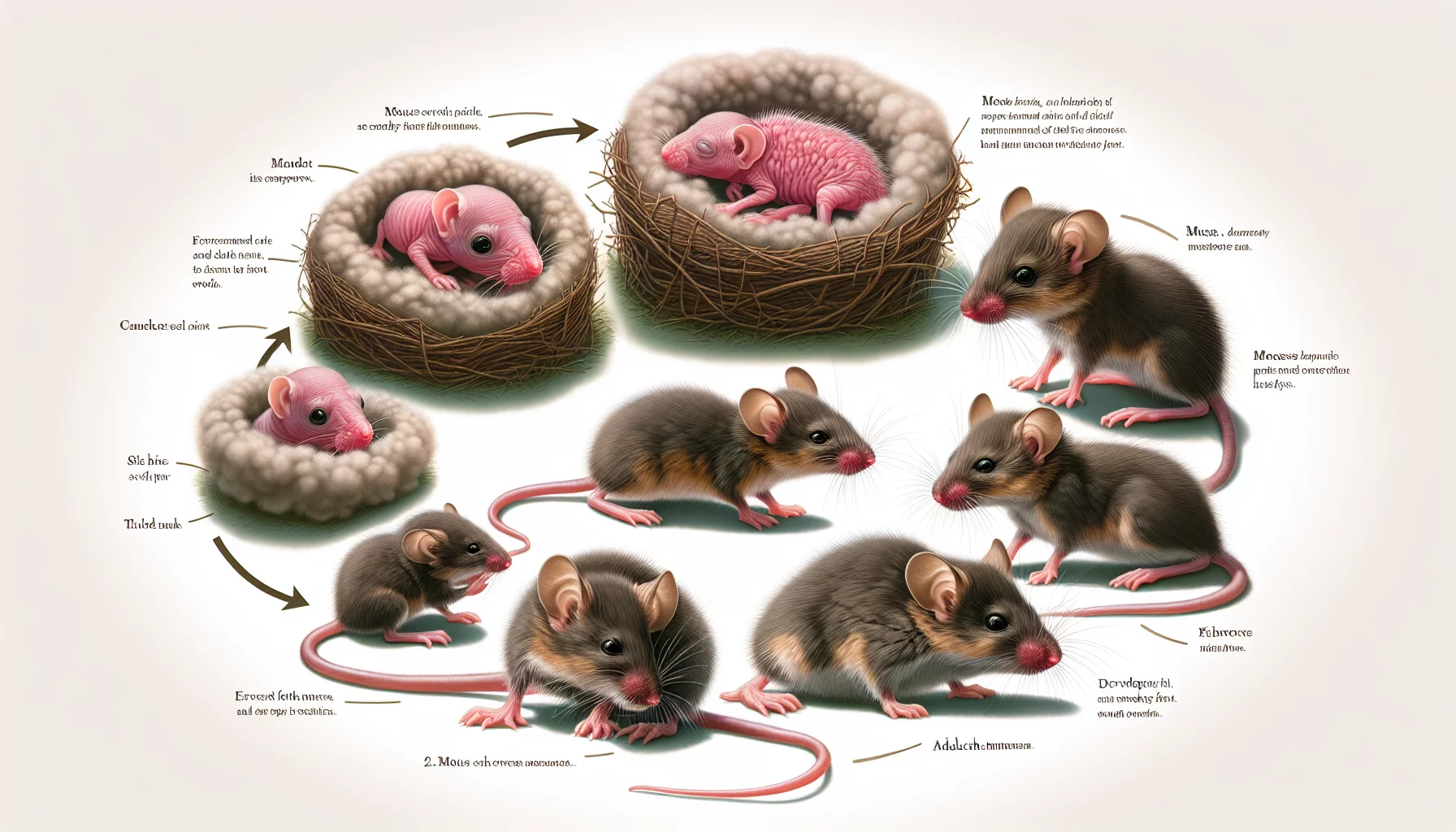 Cycle de vie d'une souris : De la naissance à l'âge adulte
