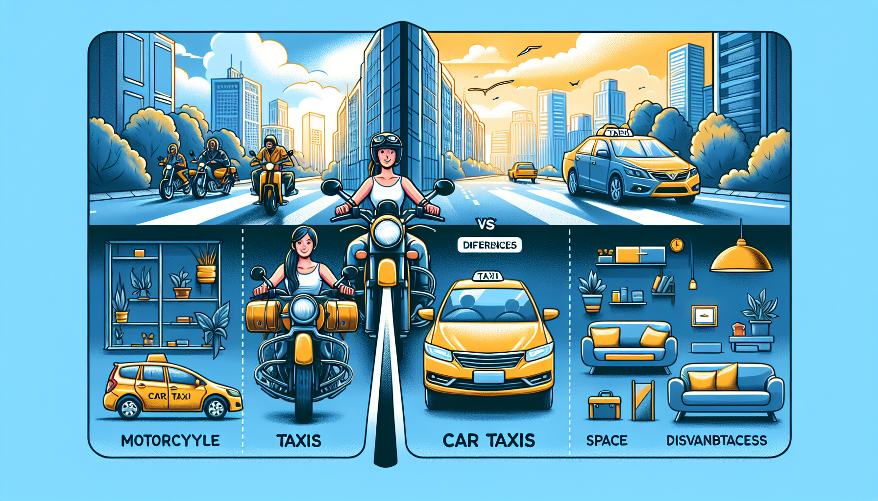 Différence entre taxi moto et voiture les avantages et inconvéniants