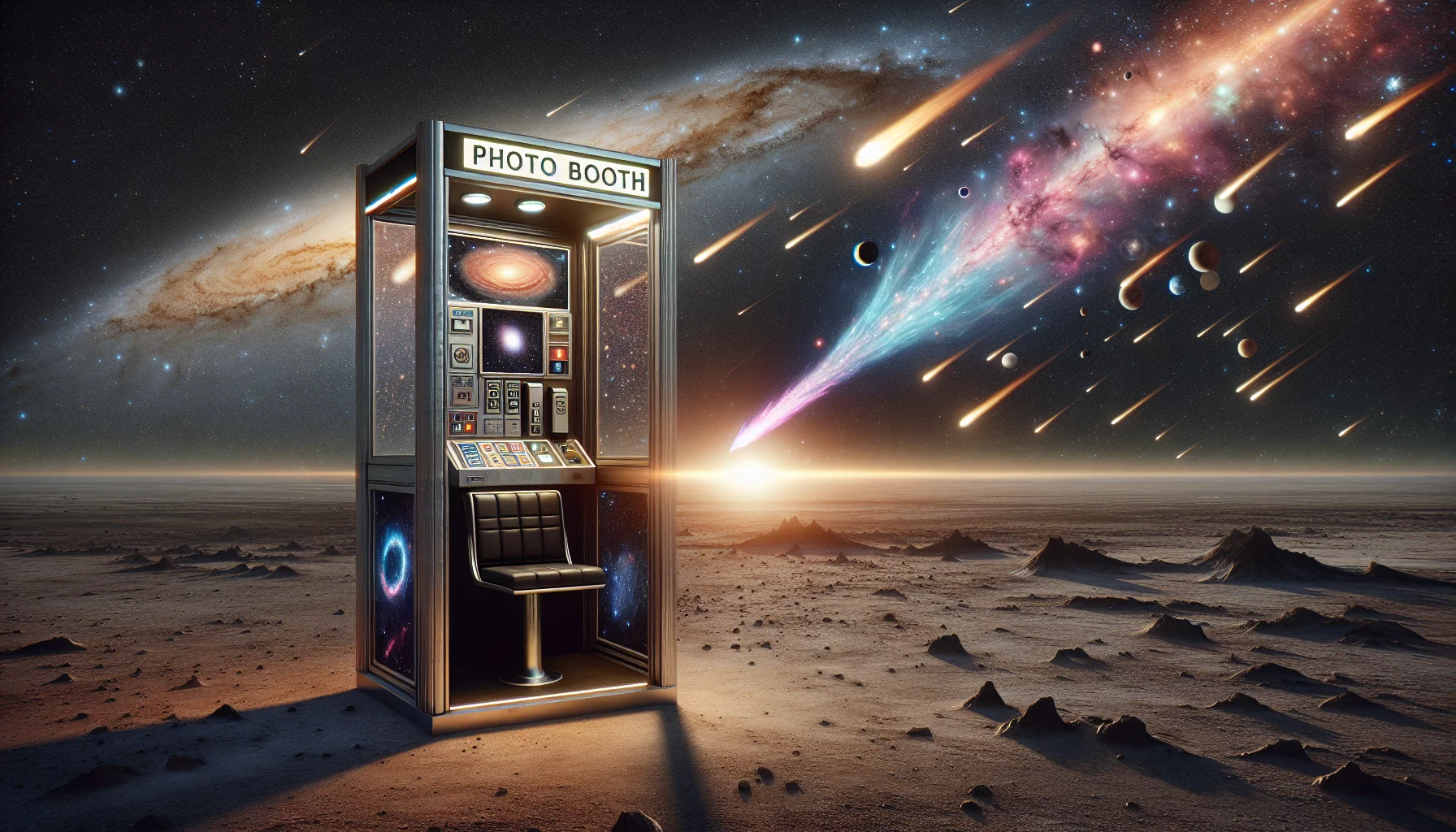 Voyage intergalactique Un photobooth spatial pour une aventure cosmique